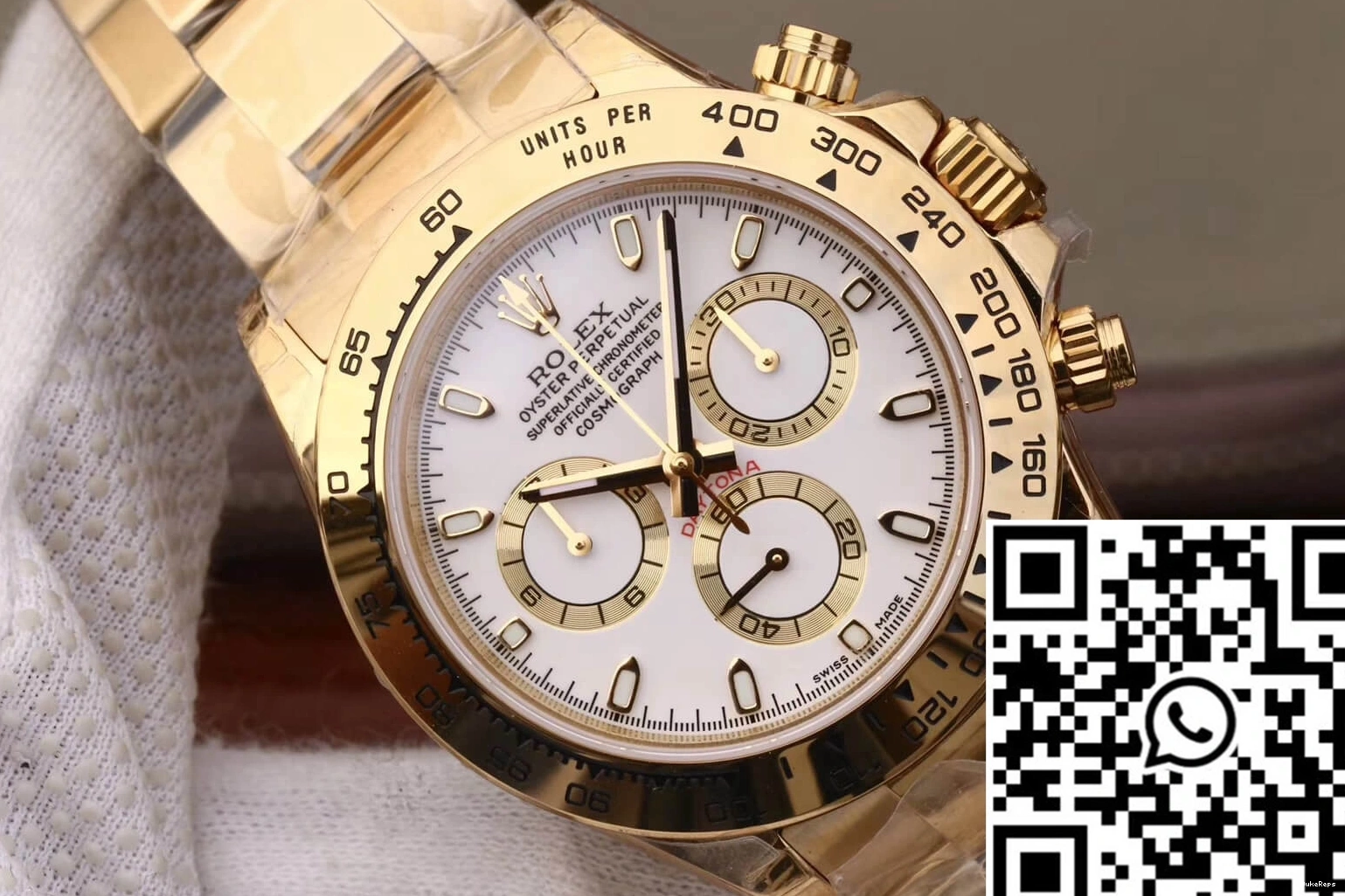 Rolex Daytona Factory JH Dial Cosmograph White Gold Yellow M116508-0001 0516